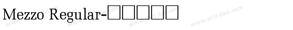 Mezzo Regular字体转换